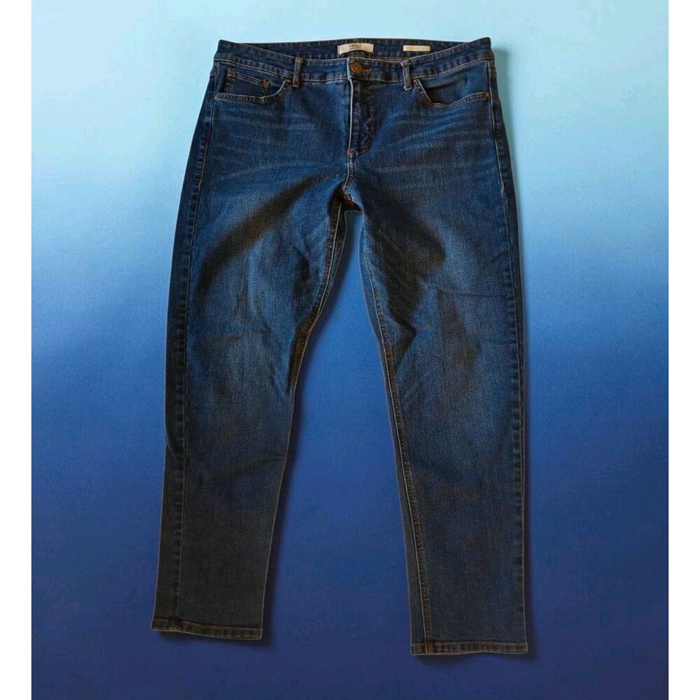 Vintage America Jeans Women’s 14 Weekend Crop Blue Medium Wash stretch Denim